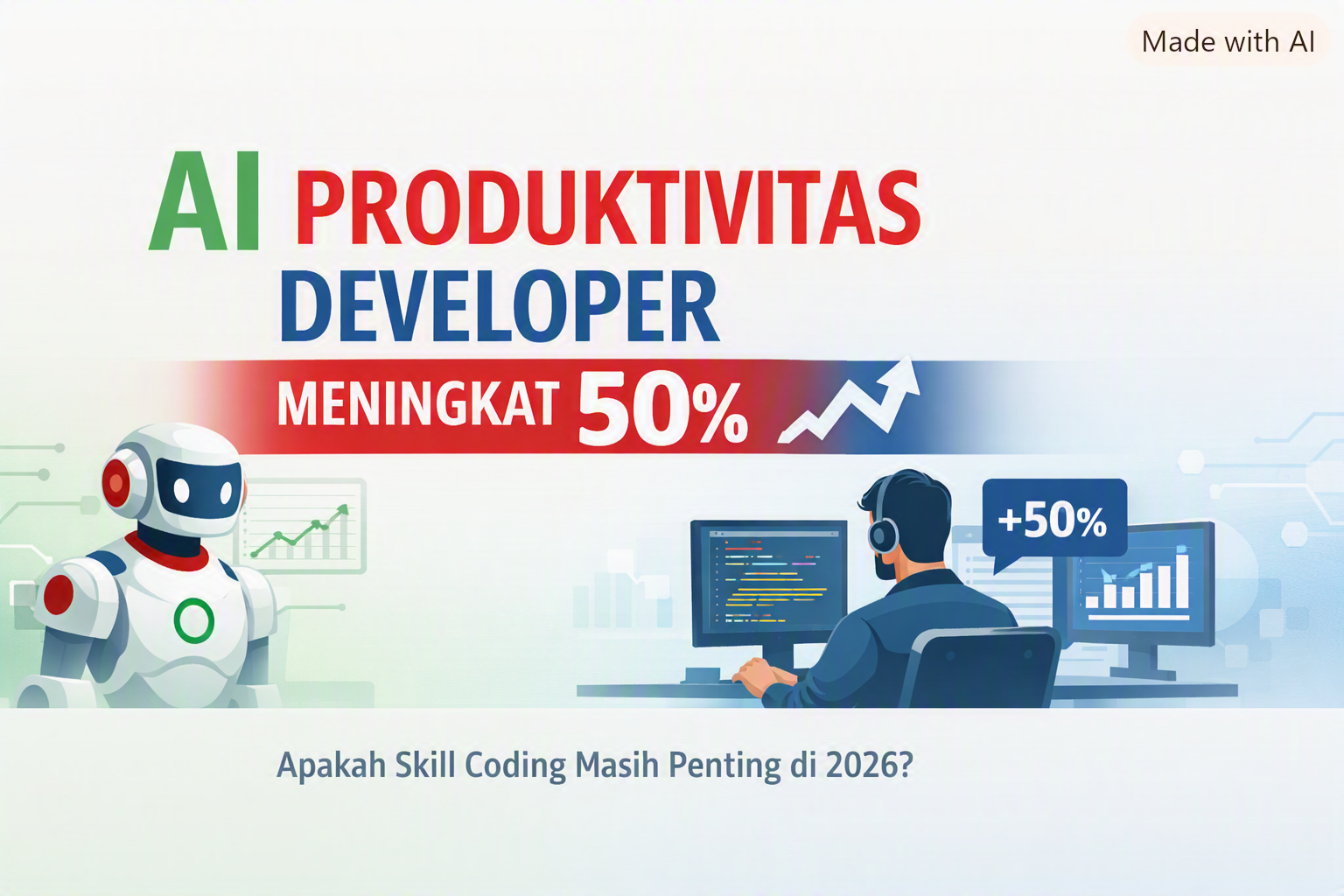 AI Meningkatkan Produktivitas Developer Hingga 50%, Apakah Skill Coding Masih Penting di 2026?